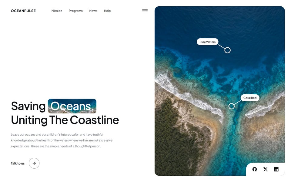نبض المحيط — OceanPulse، تجربة ويب من تصميم أبو عسكر