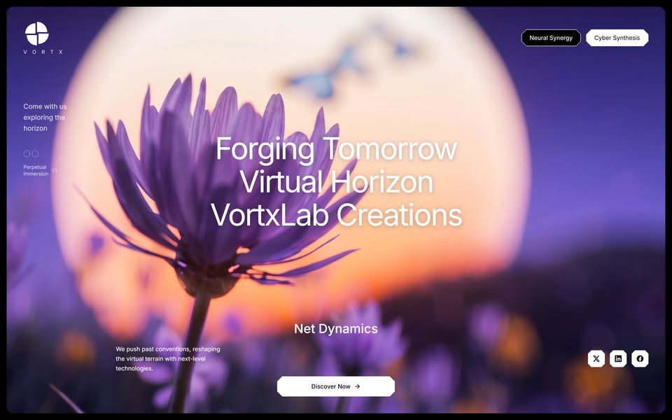 فورتكس — VortxLab، تجربة ويب من تصميم أبو عسكر
